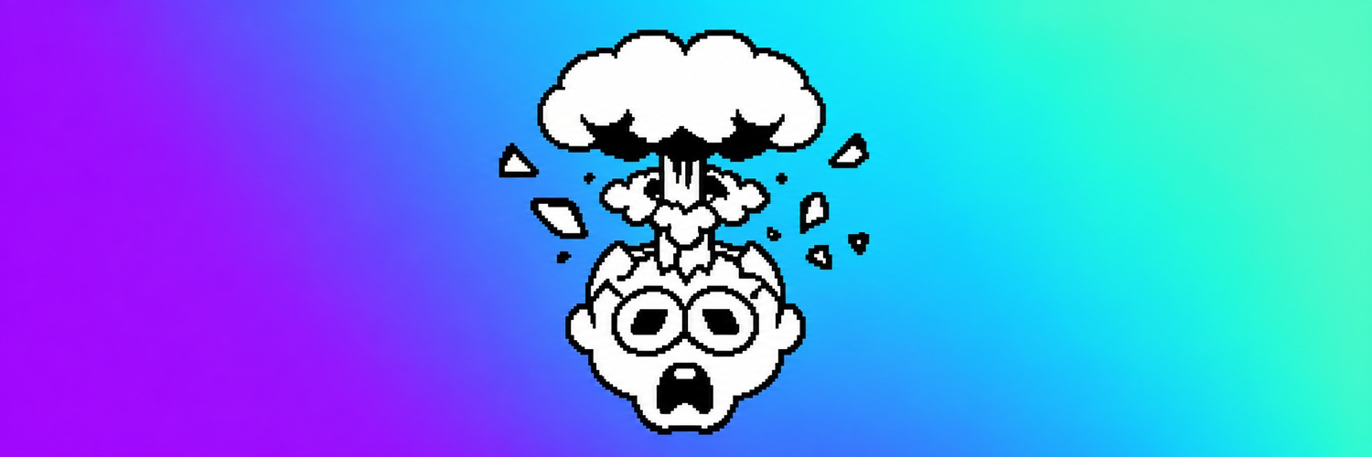 FOMBO exploding-head banner